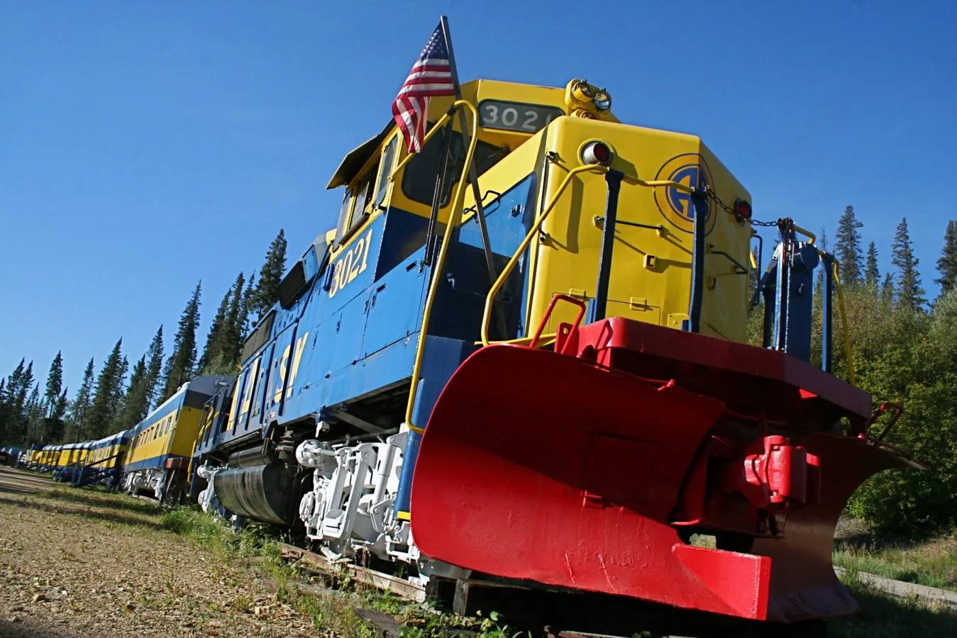 The Aurora Express. Un antiguo tren de pasajeros se ha reconvertido en hotel, sobre una vía muerta en el centro de Alaska.