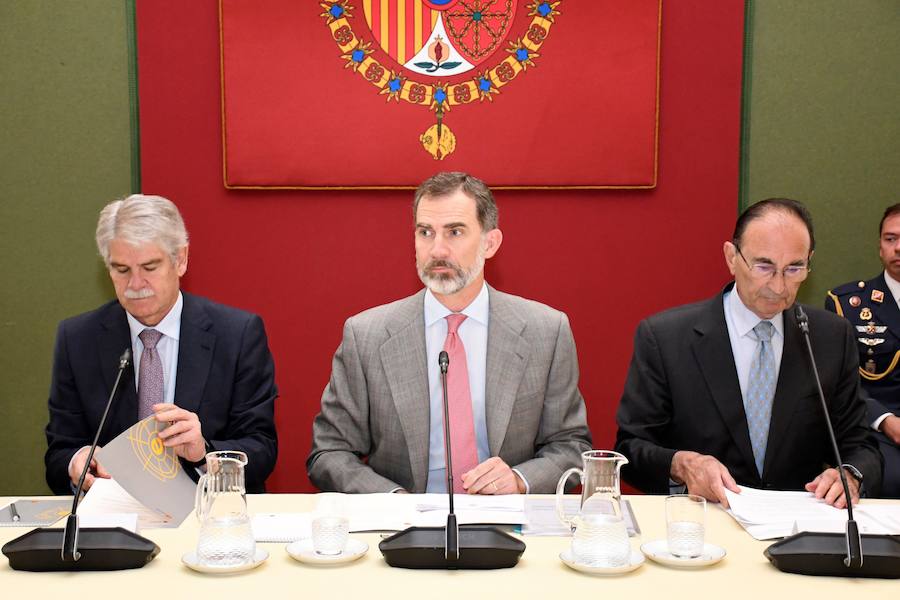 Fotos: El Rey Felipe VI preside en el Palacio Real de La Granja la reunión del Instituto Elcano