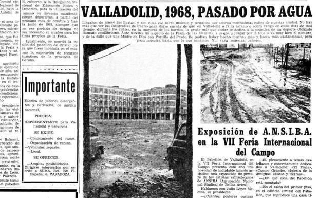 Barrizales en algunas calles de Valladolid en mayo de 1968.