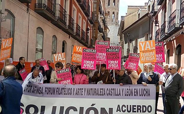 Manifestación por las estafas de Fórum y Afinsa