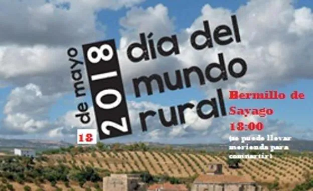 Cartel del día del mundo rural que se celebrará en Bermillo de Sayago.