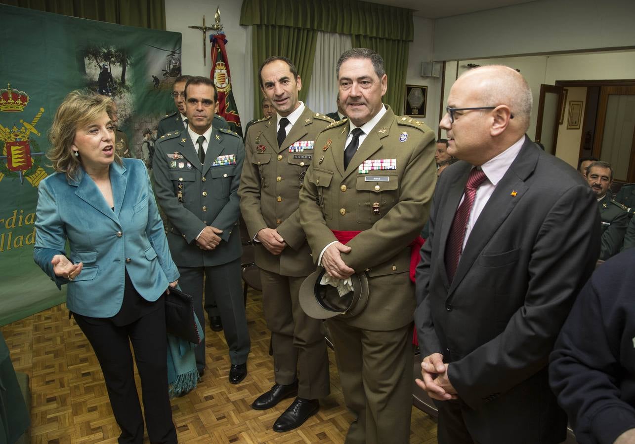 Durante la celebración, que ha tenido lugar en la sede de la Comandancia de Valladolid, el presidente de la Audiencia Provincial, Feliciano Trebolle ha sido condecorado con la Medalla al Mérito de este Cuerpo