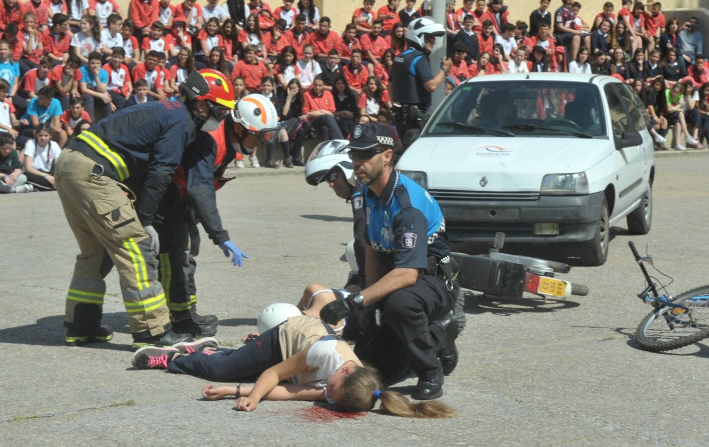 Fotos: Simulacro en Cristo Rey