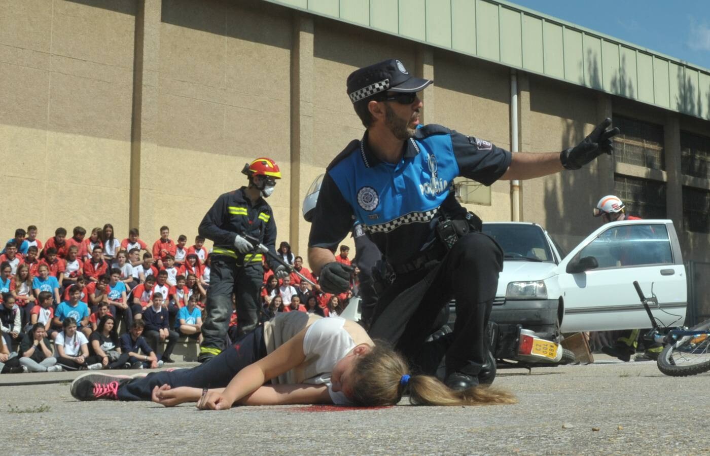 Fotos: Simulacro en Cristo Rey