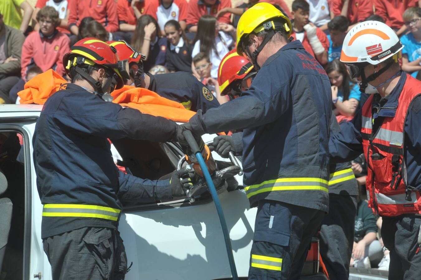 Fotos: Simulacro en Cristo Rey