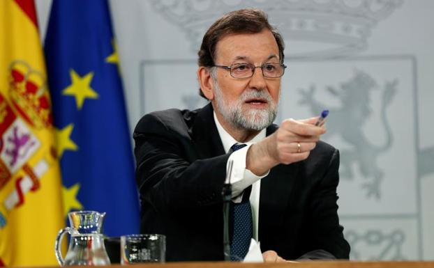 Mariano Rajoy, durante la rueda de prensa posterior al Consejo de Ministros.
