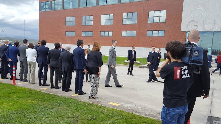 Fotos: El Rey, recibido en Aguilar de Campoo (1/2)