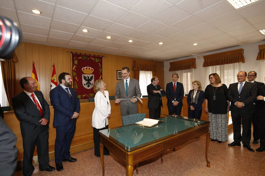 Fotos: El Rey, recibido en Aguilar de Campoo (1/2)