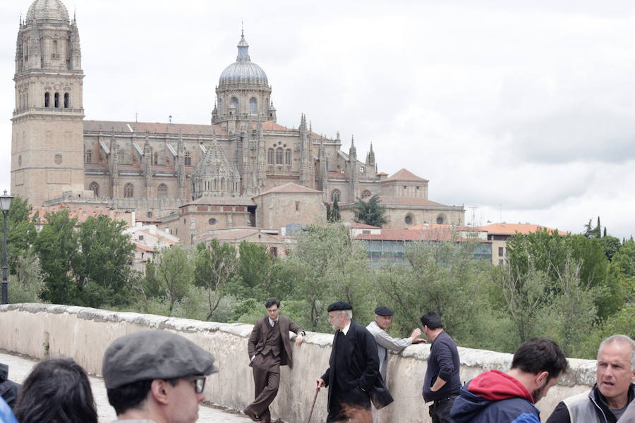 El alcalde y el vicerrector de Política Académica y Participación Social visitaron la grabación de la película