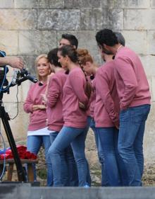 Imagen secundaria 2 - Los aspirantes durante el rodaje.