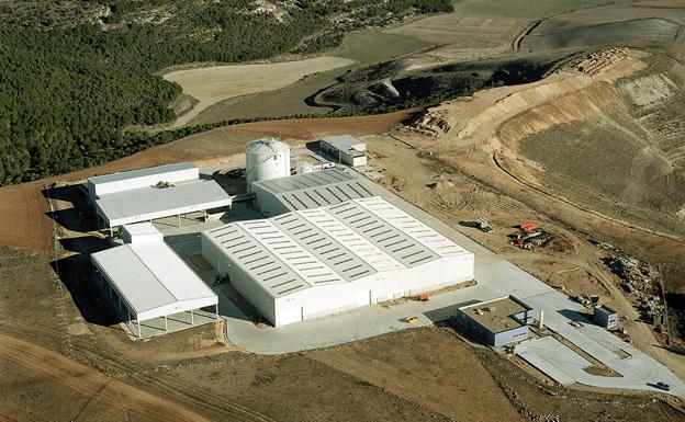 Vista aérea del Centro de Tratamiento de Residuos de Palencia. 