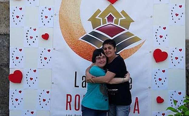 Photo-call colocado en el jardín del Ayuntamiento de Candelario. 