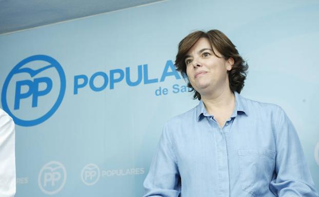 Soraya Sáenz de Santamaría, en el PP de Salamanca.