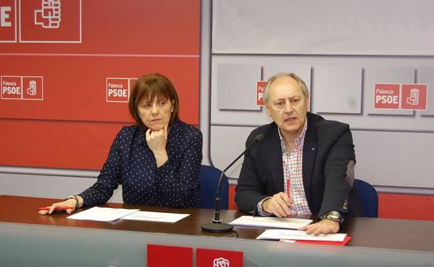 Pablos y Guerrero en una reunión en la sede del PSOE en 2017