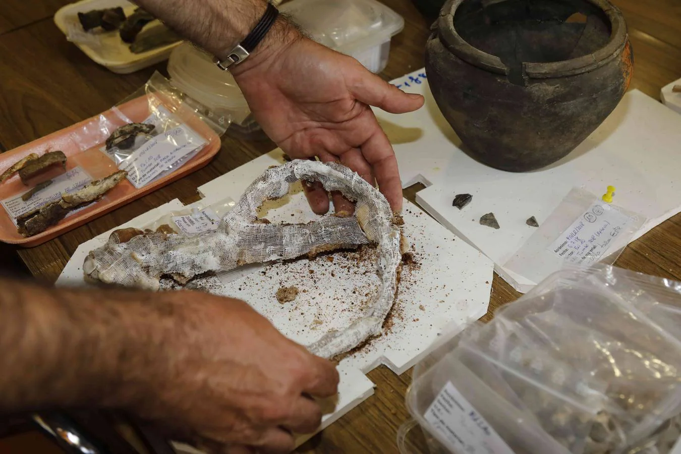 La campaña de verano en el yacimiento arqueológico de la localidad vallisoletana de Padilla de Duero ha deparado el descubrimiento de cuatro tumbas del siglo II antes de Cristo en la necrópolis vacceo romana de Las Ruedas