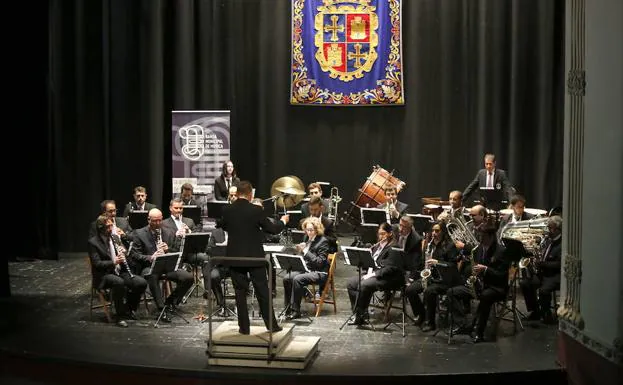 La Banda Municipal de Música de Palencia en el Conservatorio de Música. 