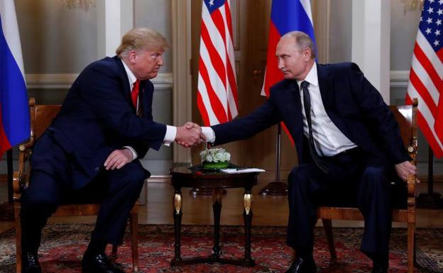 Donald Trump y Vladimir Putin durante su reunión en Helsinki.