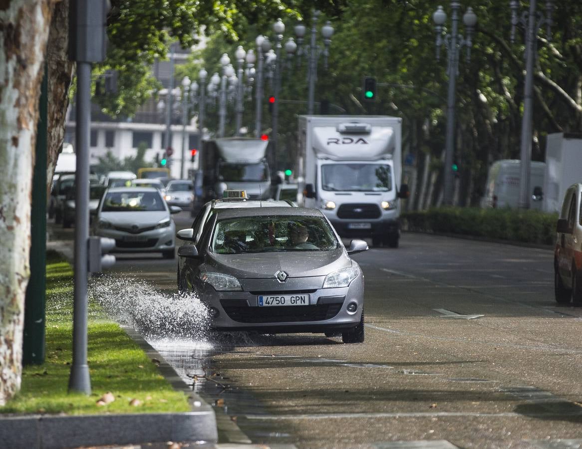 10,2 litros por metro cuadrado cayeron en la ciudad de Valladolid en unos 40 minutos
