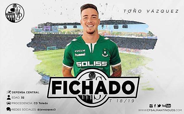 Toño Vázquez, nuevo fichaje del Salmatino. 