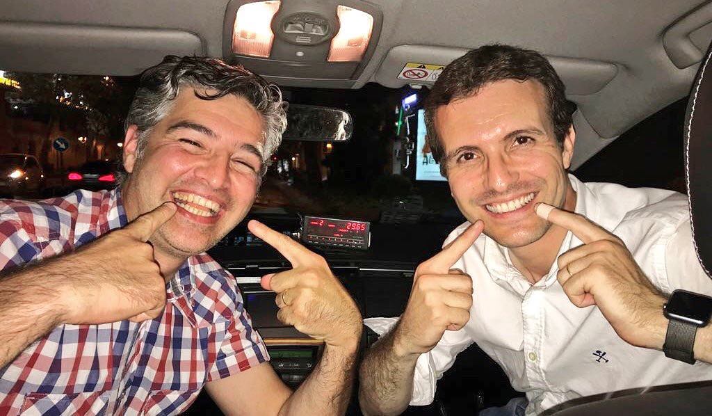 Por fin en casa, y recibiendo el apoyo de Víctor Dorado y su taxi.