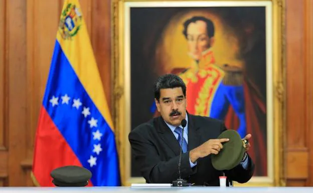 Nicolás Maduro, durante el mensaje a la nación. 