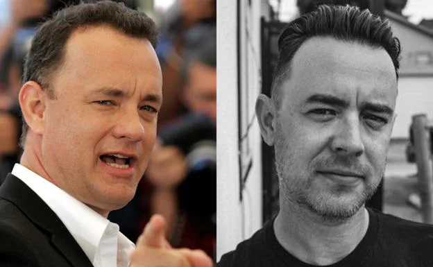 Tom Hanks y su hijo Colin Hanks.