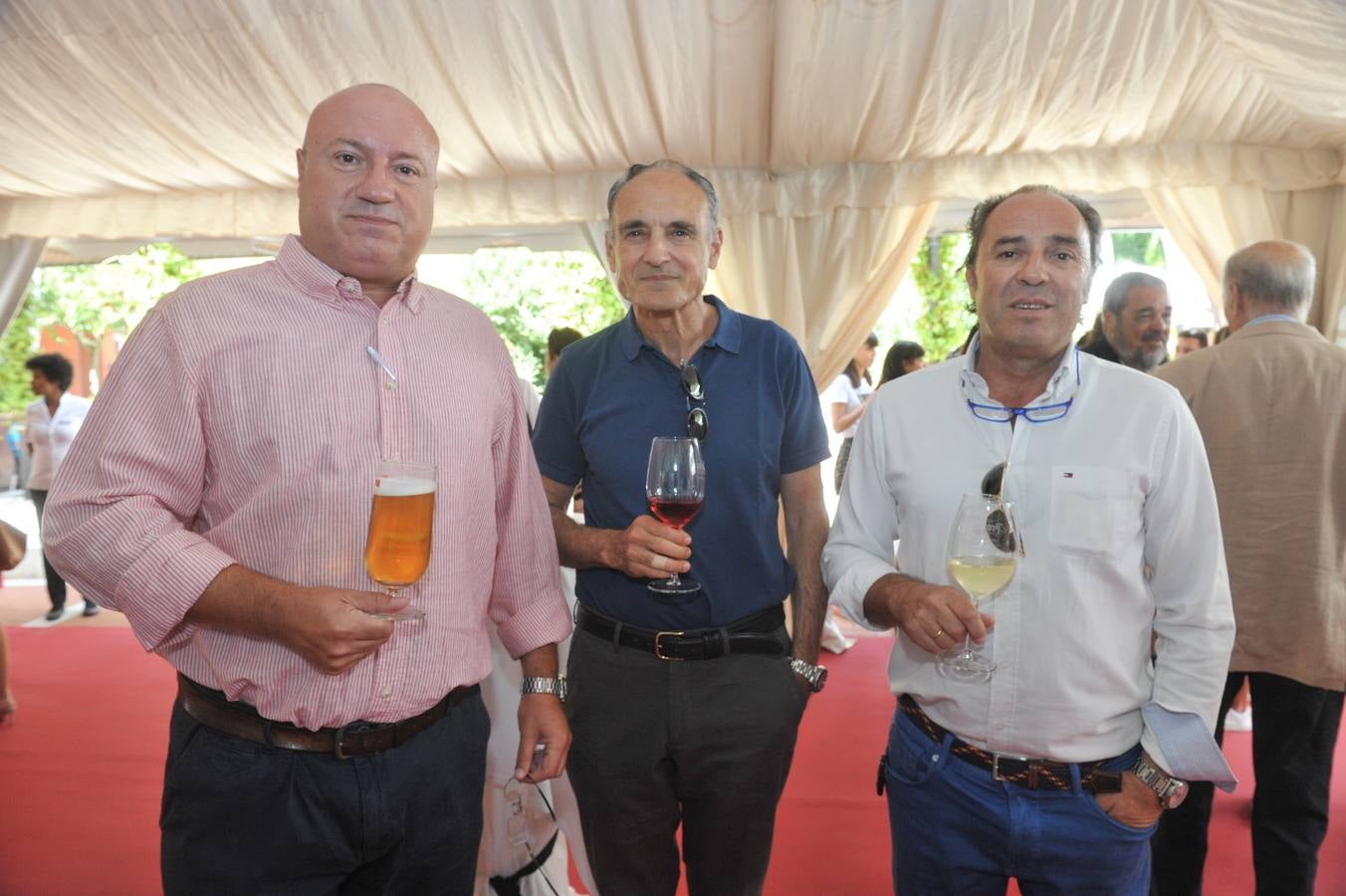 Lucio Fernández, Carlos Garrachón y Juan Ramón Alonso, de la organización agraria Asaja.