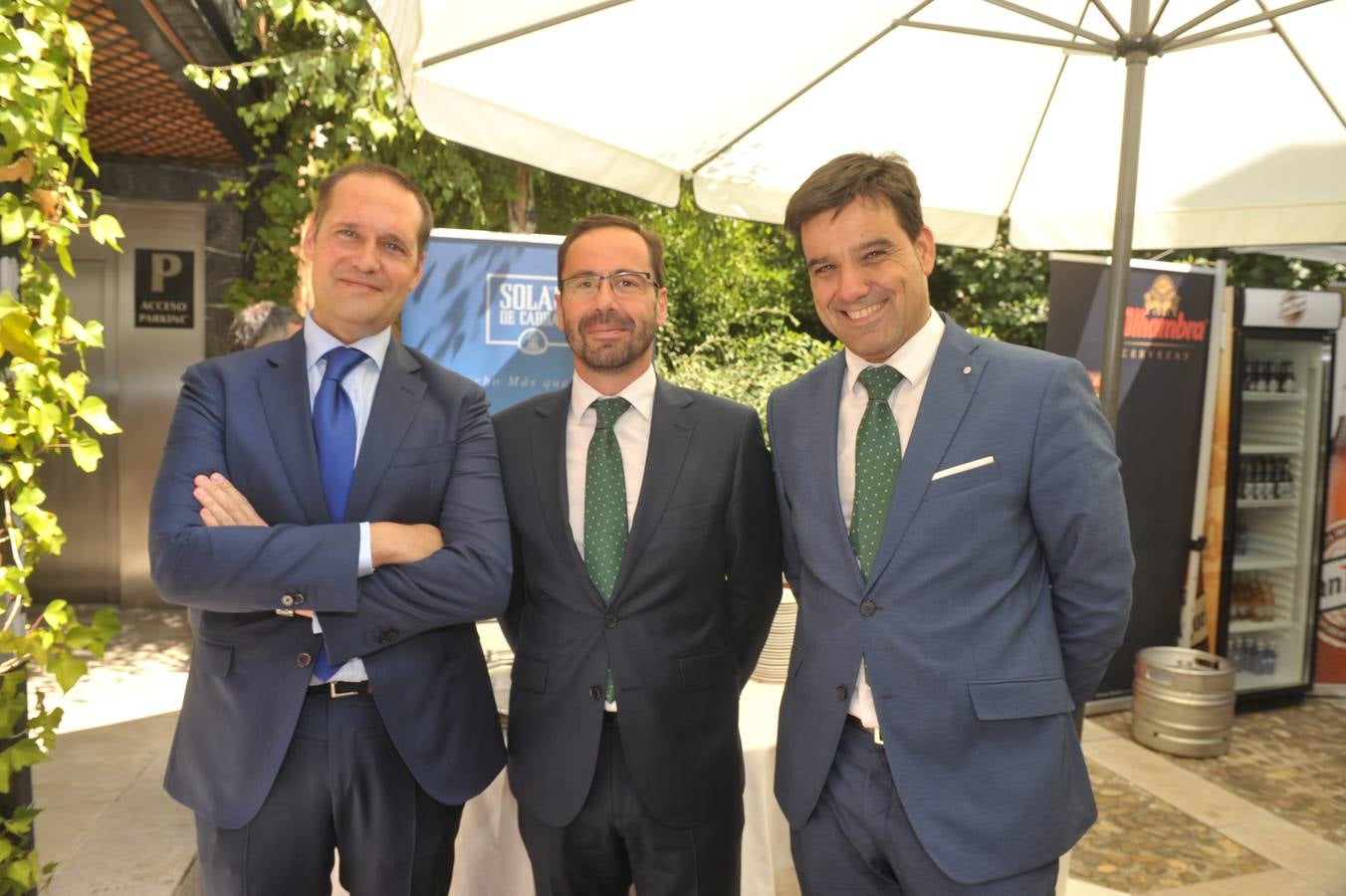 De EspañaDuero visitaron la carpa Ricardo Cifuentes, Alberto López y Manuel Rubio.