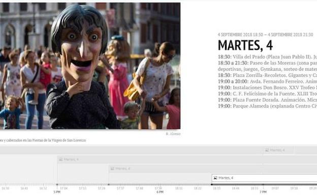 Consulta de forma interactiva el programa de fiestas del martes día 4