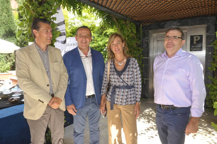 Miguel de Celis (Galera Publicidad), Luis Sánchez (Jamones Blázquez) Rocío Rodríguez (Galera) y Juan Moyano (Dislasic).