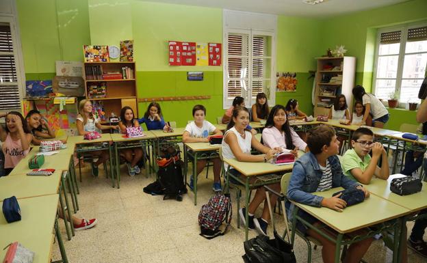 Primer día del curso escolar en Palencia. 