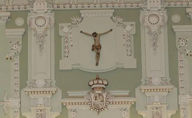 Cristo en el salón de plenos del Ayuntamiento de Valladolid.