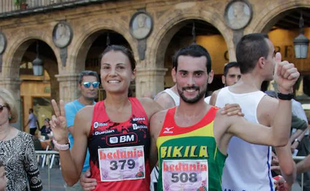 Gema Martín e Iván Roade, ganadores en Salamanca. 
