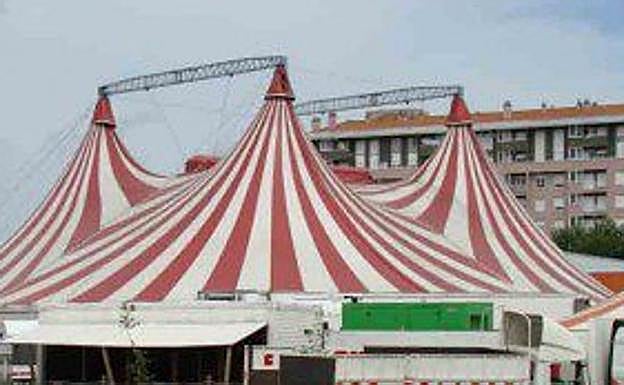 Carpa de un circo instalado en Salamanca.