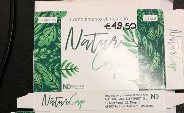 Complemento alimenticio 'Natur Cap Cápsulas'. 