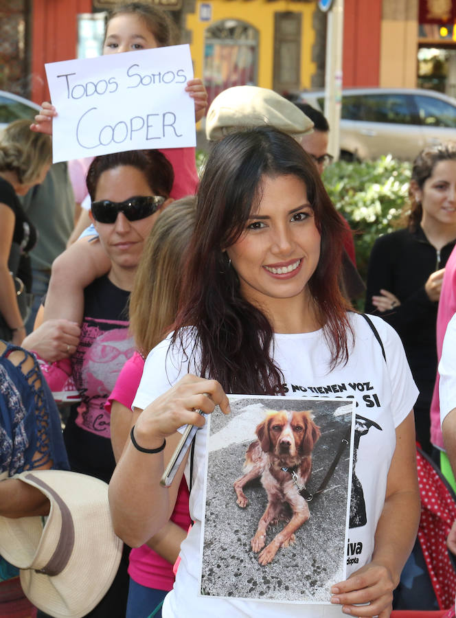 Fotos: Medio millar de personas reclaman justicia para el perro Cooper en Santovenia