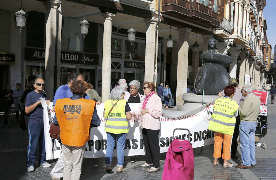 Fotos: Los pensionistas se manifiestan en Palencia