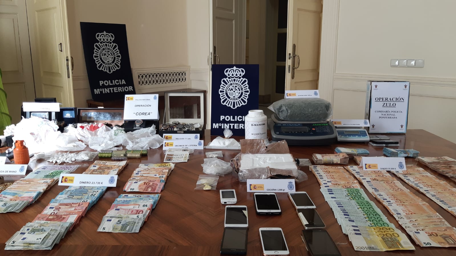 La Policía acaba con los grandes núcleos de distribución de droga en León con las operaciones 'Corea' y 'Zulo'