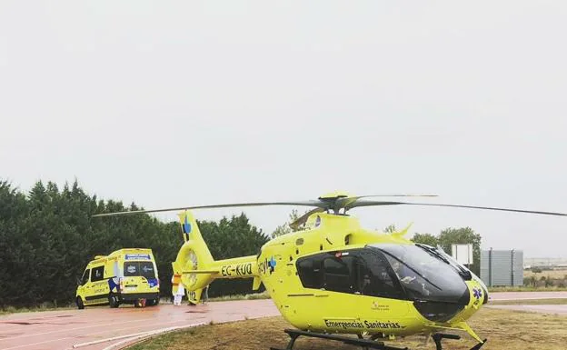 Imagen del helicóptero medicalizado del Sacyl.