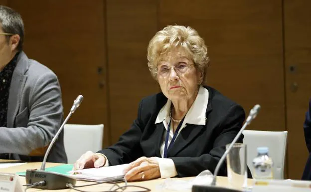 Maryse Bertrand de Muñoz, en la inauguración del congreso. 