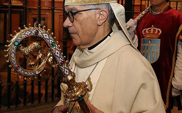 El obispo de Segovia, Cesar Franco. 