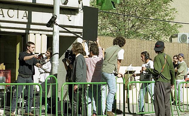 Rodaje en El Espinar del corto 'Creeme estoy muerto' en 1998.