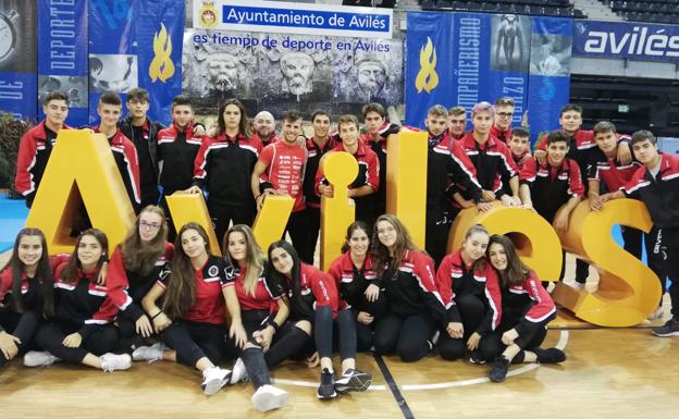 Representantes del Judo Club Doryoku en Avilés. 