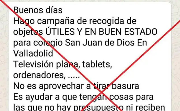 Bulo que circula por Whatsapp.