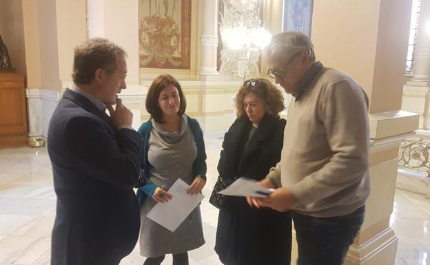 Reunión de portavoces en el Ayuntamiento de Valladolid. 
