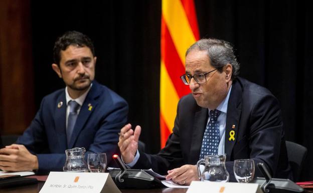El presidente de la Generalitat, Quim Torra, en un acto celebrado en Barcelona.