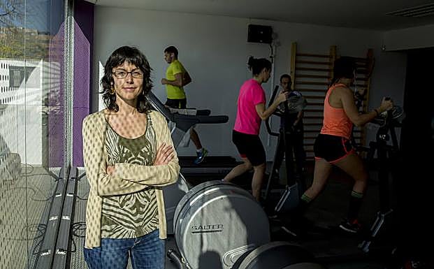 La vallisoletana María Martínez, antes de trabajar con un grupo de triatletas. 