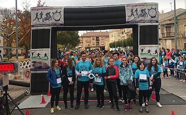 Parte de los organizadores momentos antes de dar la salida.