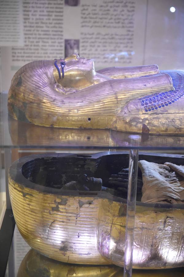 El Museo Egipcio en El Cairo cumple 116 años con una exhibición. Yuya y Thuya son los padres de la Reina Tiye, que fue la esposa del Faraón Amenhotep III, el padre del rey Akhenaton. Esta tumba es famosa debido a sus tesoros únicos, como la rueda de oro de Yuya, y la magnífica colección funeraria que incluye camas, sillas y cajas de madera dorada y decoradas con fayenza, marfil y ébano; así como ollas y vasos de alabastro con incrustaciones de piedras de colores. Las momias de Yuya y Thuya también se encontraron dentro de la tumba en muy buenas condiciones de conservación debido a la alta calidad de los materiales de embalsamamiento utilizados en la época