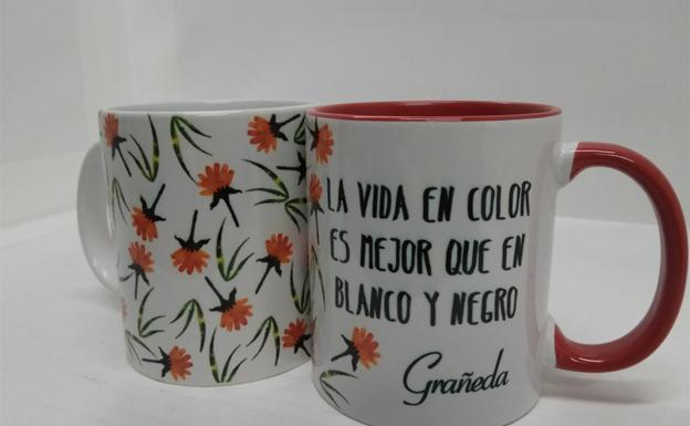 Uno de los eslogan de Grañeda, en una taza. 